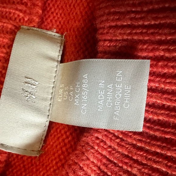 brand: H&M, knitted sweater, orange color, size: S - Picture 11 of 13
